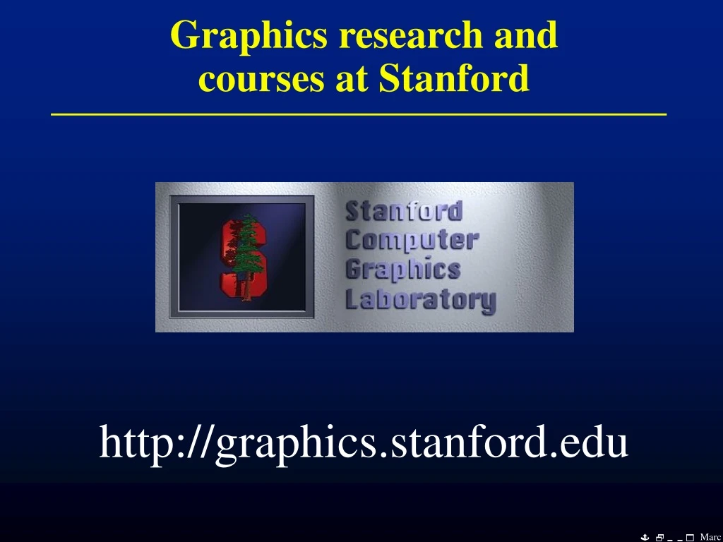 graphics research and courses at stanford