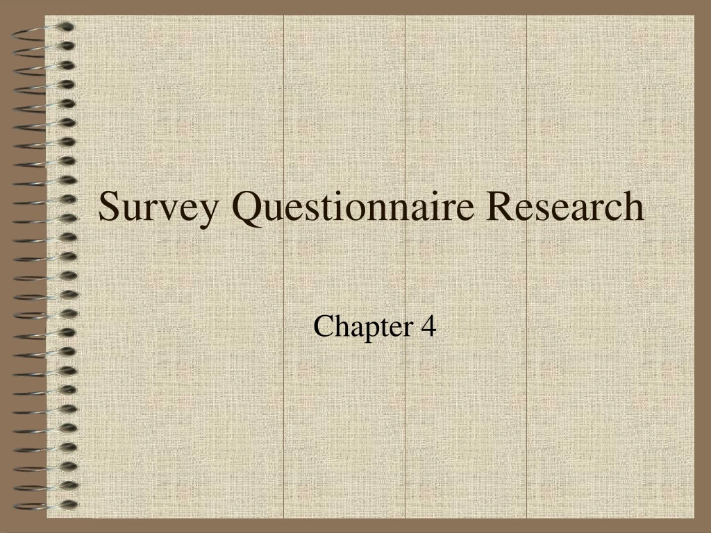 survey questionnaire research