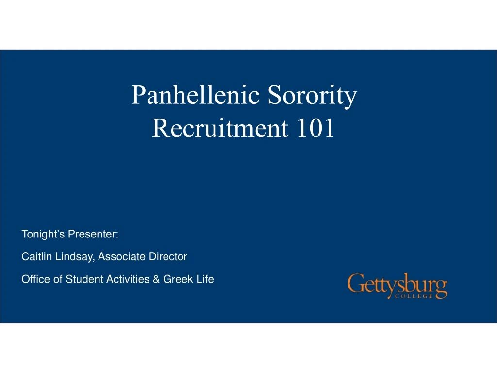 panhellenic sorority recruitment 101