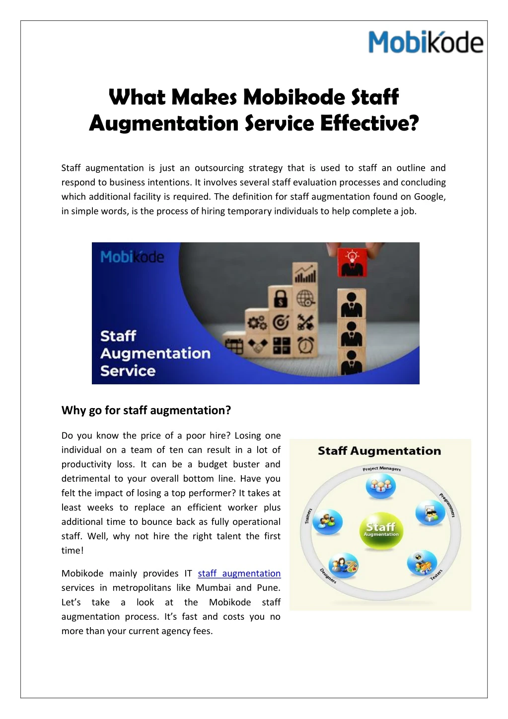 what makes mobikode staff augmentation service