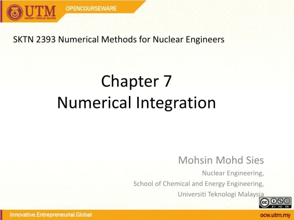 SKTN 2393 Numerical Methods for Nuclear Engineers