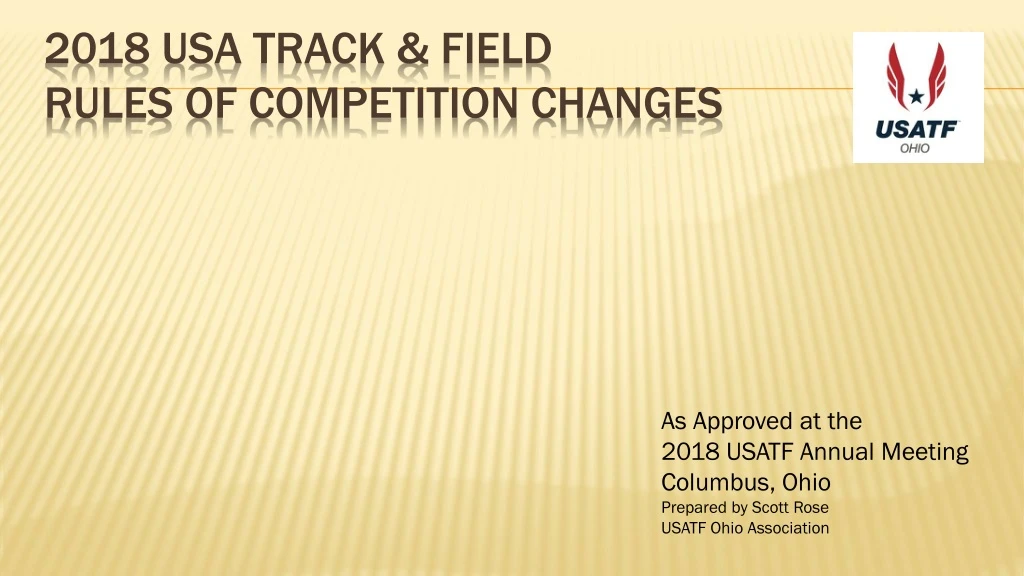 2018 usa track field rules of competition changes