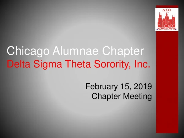 Chicago Alumnae Chapter Delta Sigma Theta Sorority, Inc.