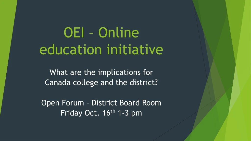oei online education initiative