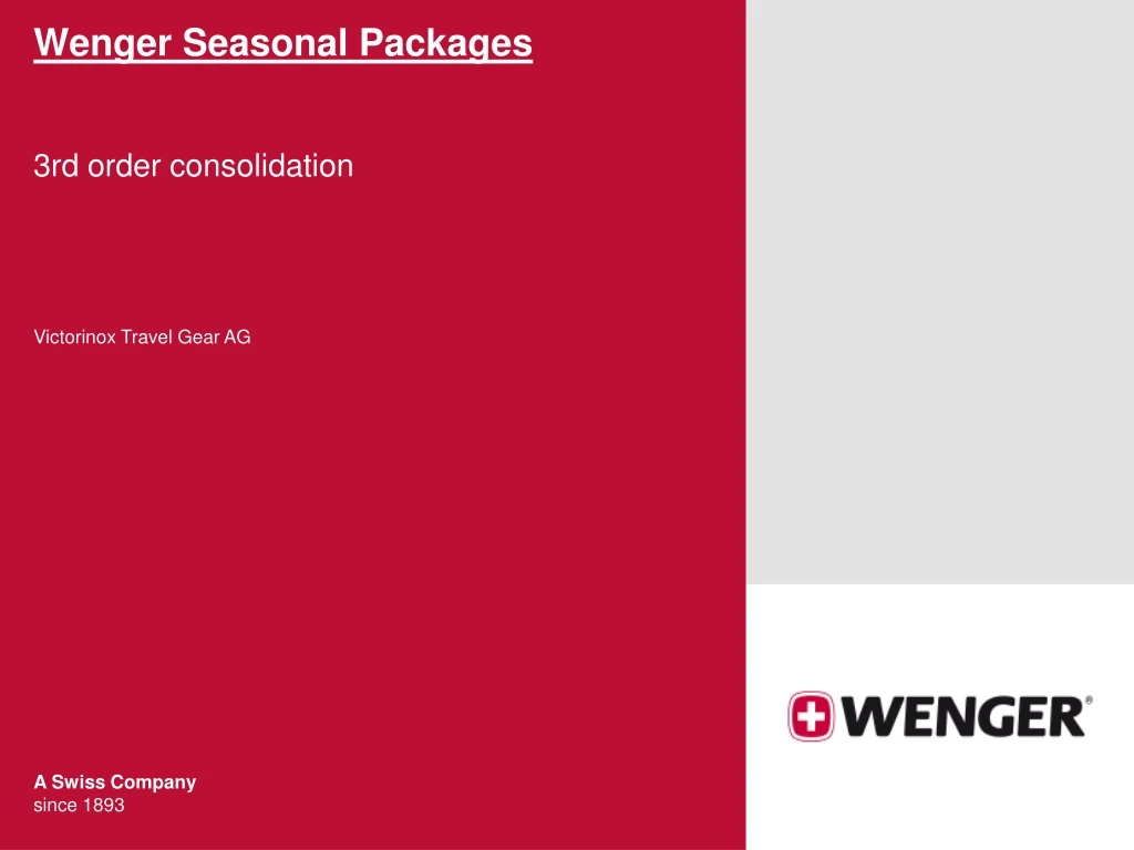 wenger seasonal packages