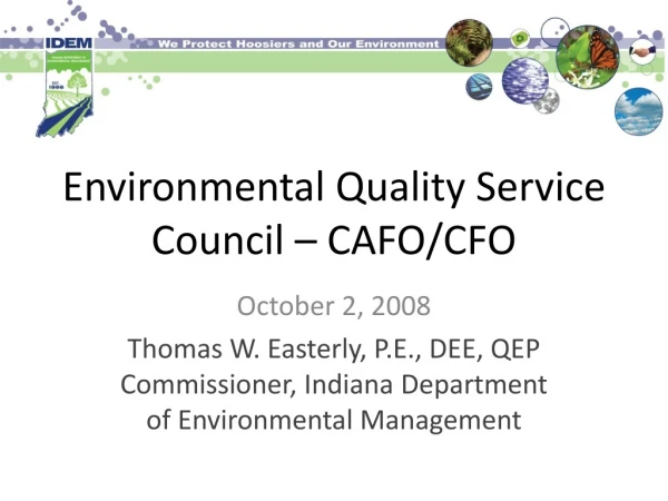 Environmental Quality Service Council – CAFO/CFO