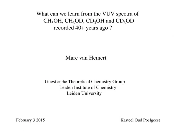 What can we learn from the VUV spectra of 	 CH 3 OH, CH 3 OD, CD 3 OH and CD 3 OD