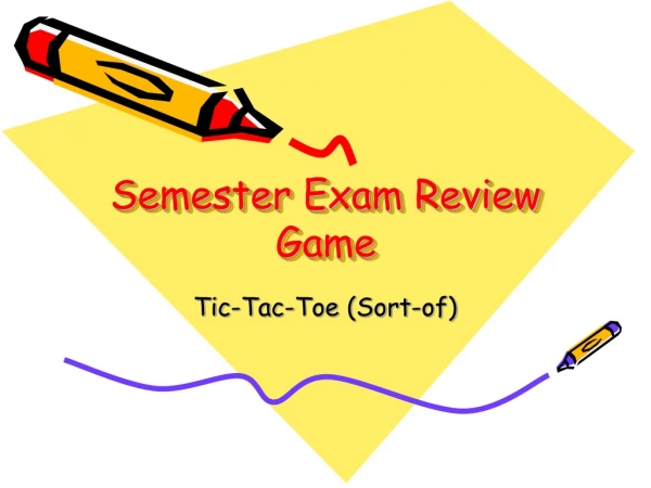 Semester Exam Review Game