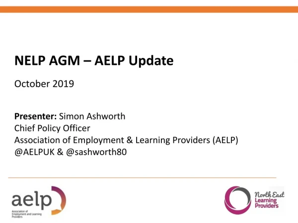 NELP AGM – AELP Update October 2019