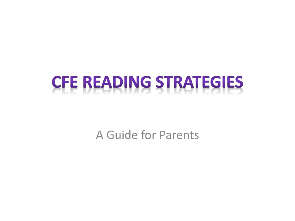 cfe reading strategies