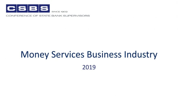 Money Services Business Industry