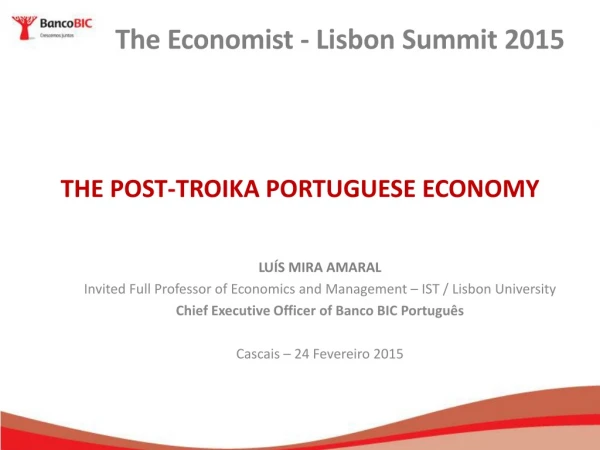 THE POST-TROIKA PORTUGUESE ECONOMY