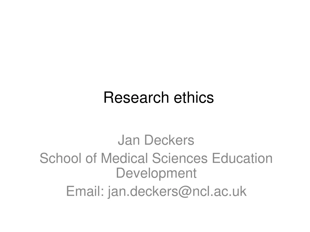 research ethics