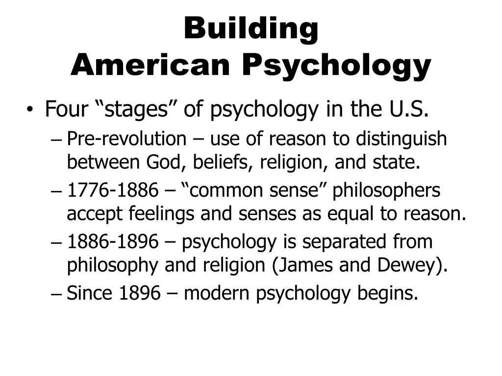 building american psychology