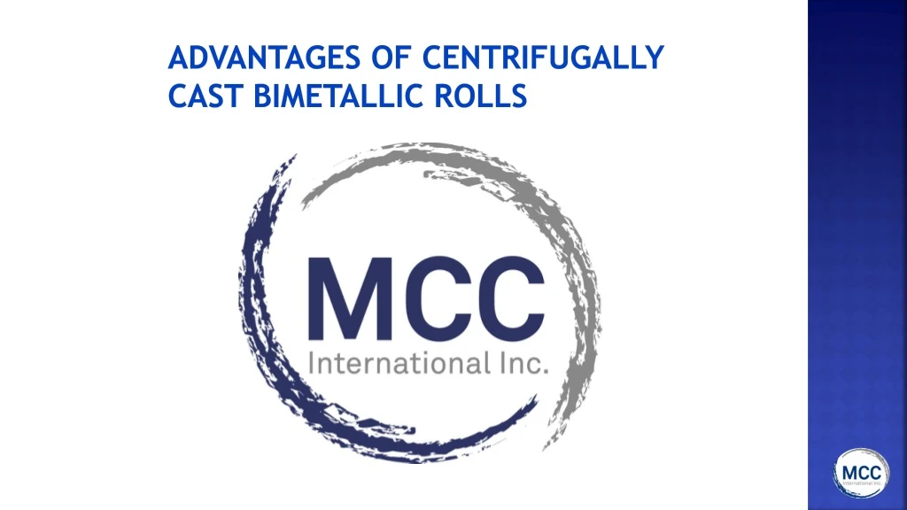 advantages of centrifugally cast bimetallic rolls
