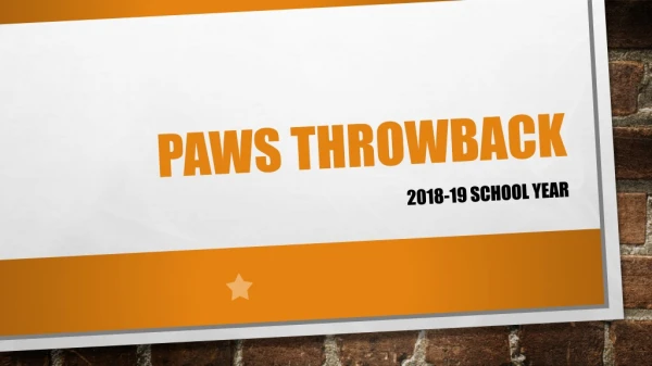 Paws throwback