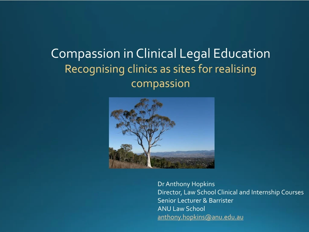 compassion in clinical legal education