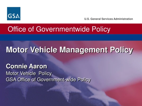 Motor Vehicle Management Policy