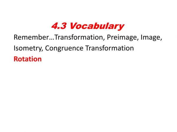 4.3 Vocabulary