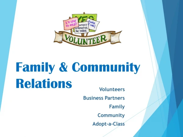 Family &amp; Community Relations