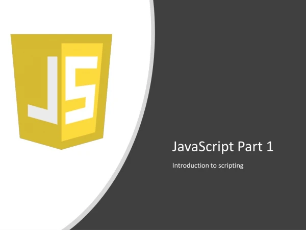 JavaScript Part 1