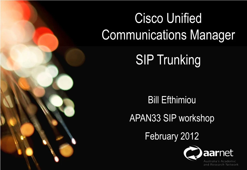 cisco unified communications manager sip trunking