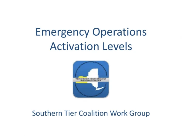 Emergency Operations Activation Levels