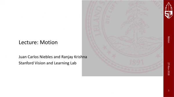 Lecture: Motion