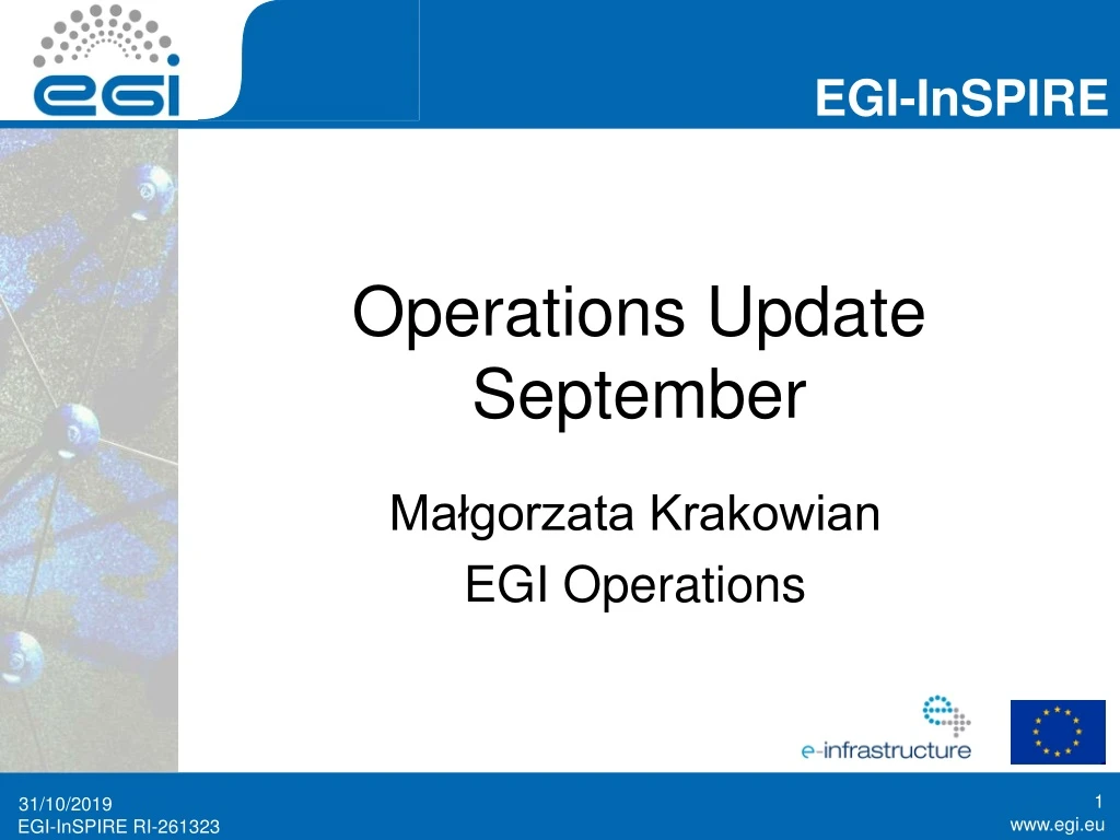 operations update september