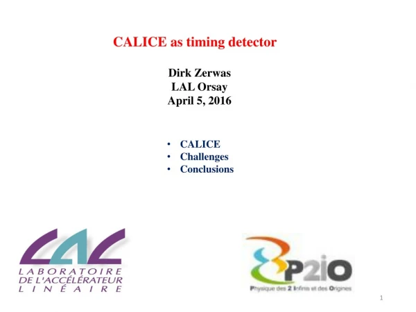 CALICE as timing detector