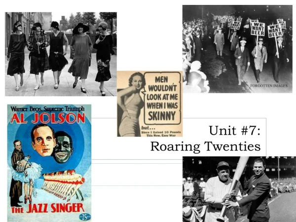 Unit #7: Roaring Twenties