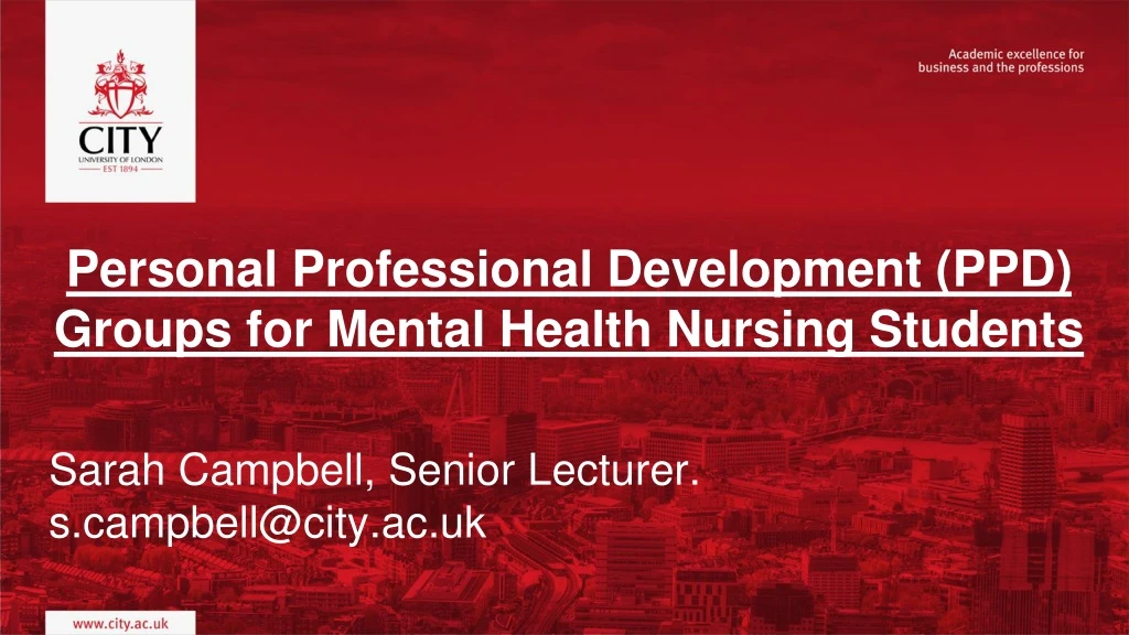 personal professional development ppd groups for mental health nursing students