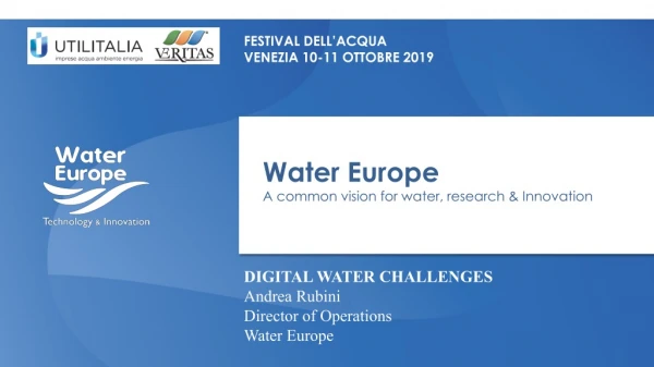 Water Europe A common vision for water , research &amp; Innovation