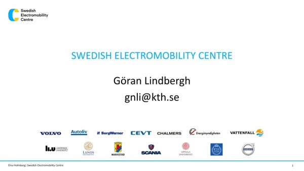 SWEDISH ELECTROMOBILITY CENTRE