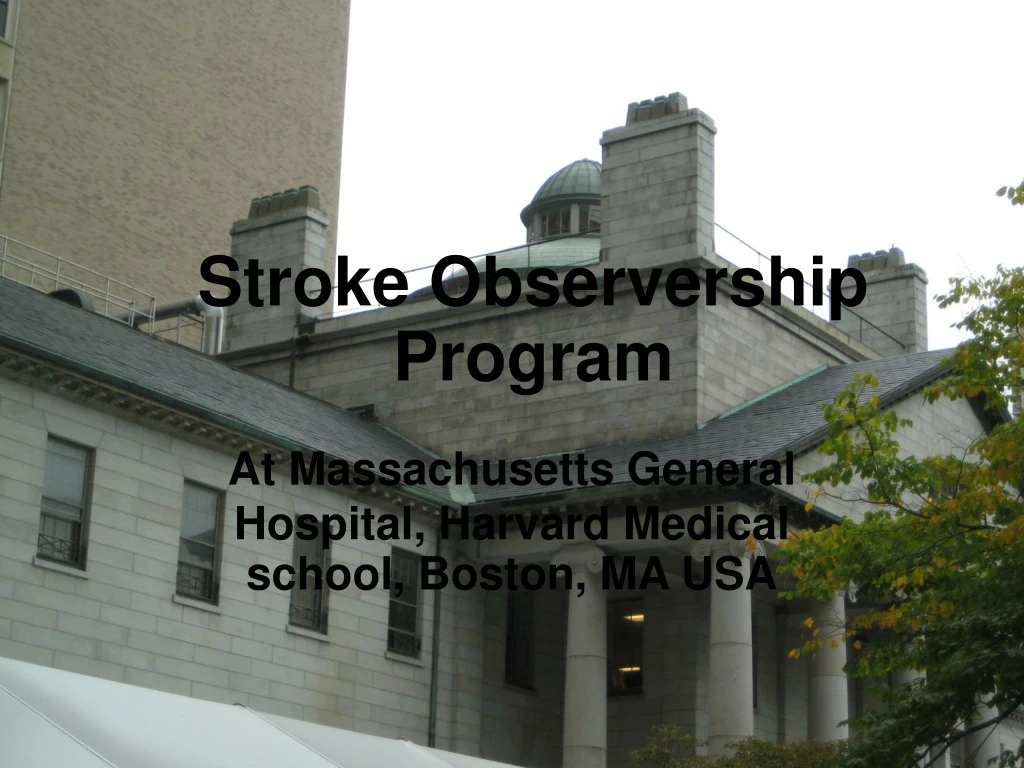 stroke observership program