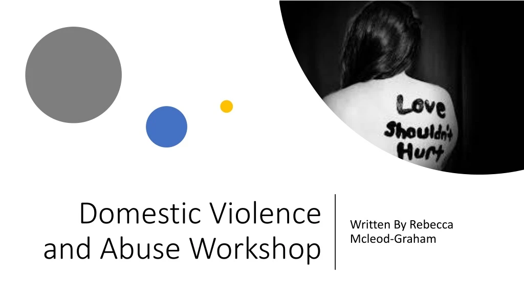 domestic violence and abuse workshop