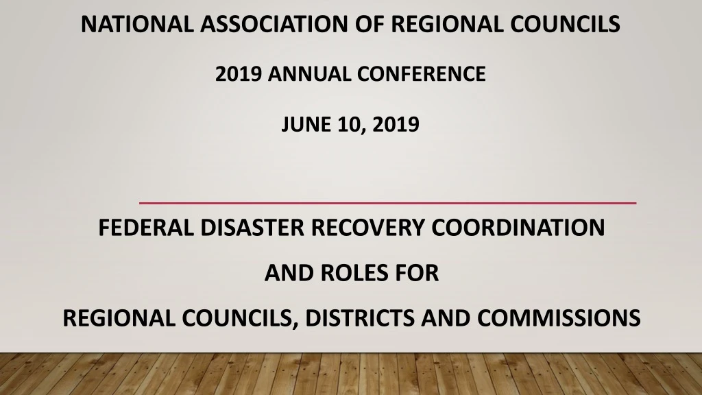 national association of regional councils 2019 annual conference june 10 2019