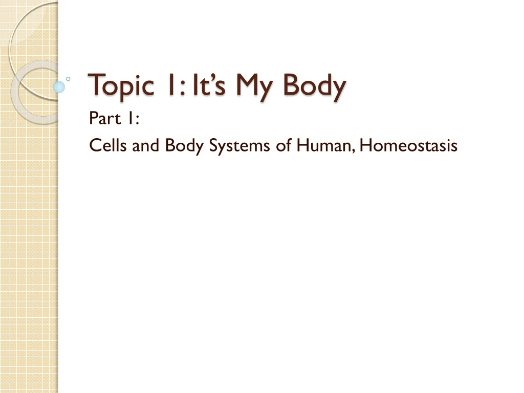 topic 1 it s my body