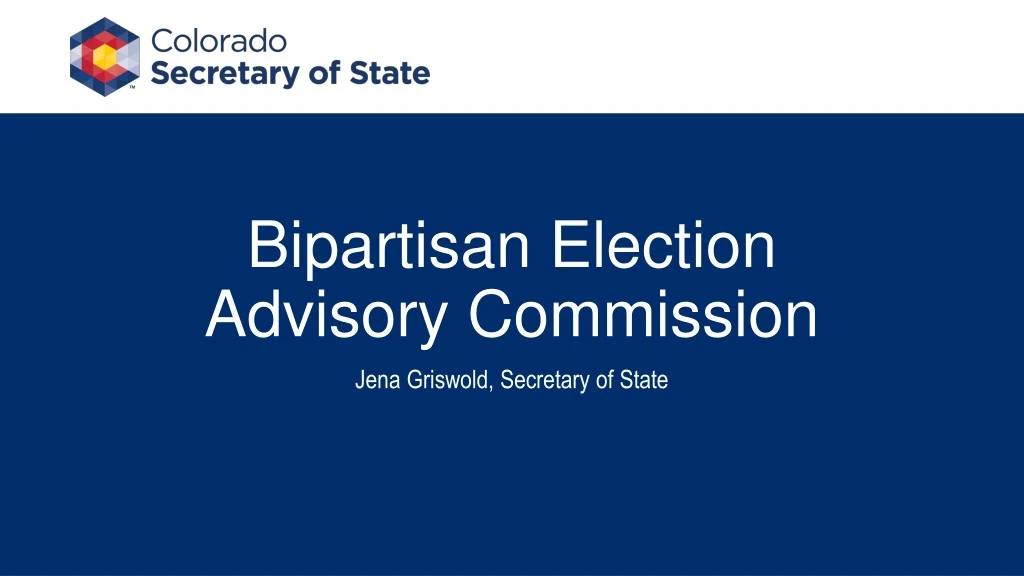 bipartisan election advisory commission