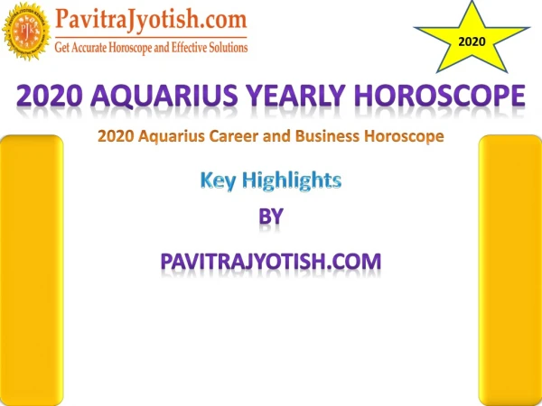 2020 Aquarius Career and Business Horoscope