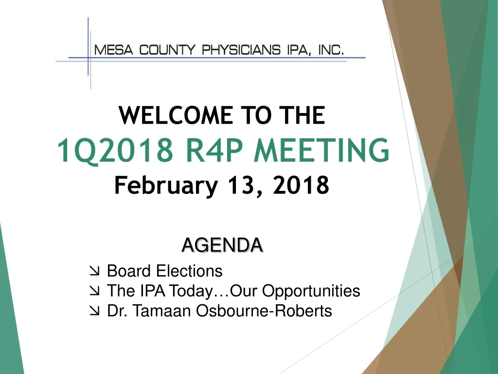 welcome to the 1q2018 r4p meeting february 13 2018