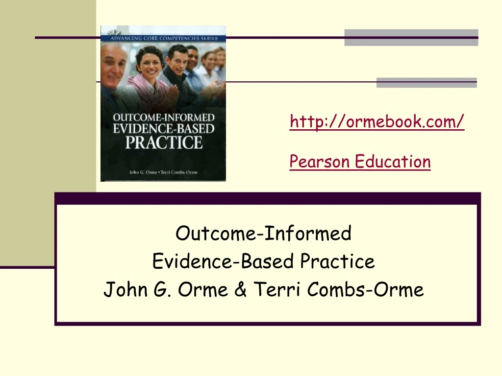 outcome informed evidence based practice john g orme terri combs orme
