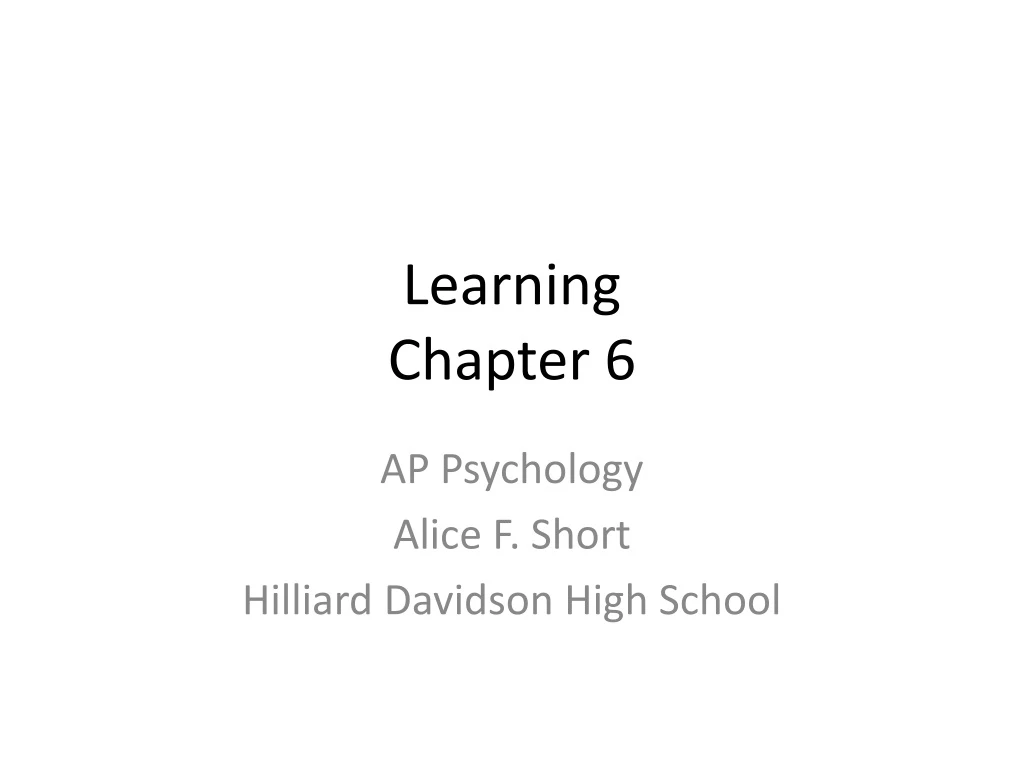 learning chapter 6