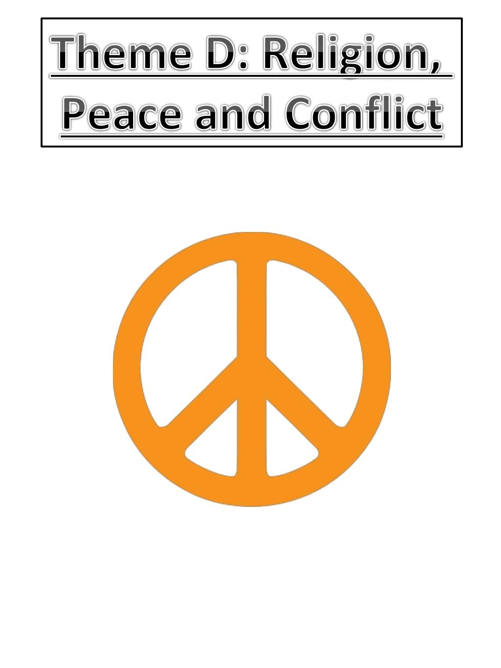 theme d religion peace and conflict