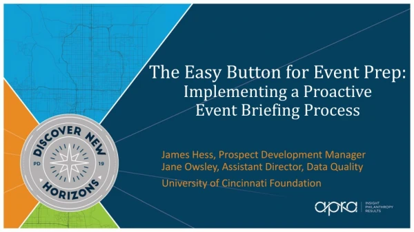 The Easy Button for Event Prep: Implementing a Proactive Event Briefing Process