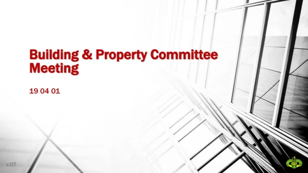 Building &amp; Property Committee Meeting