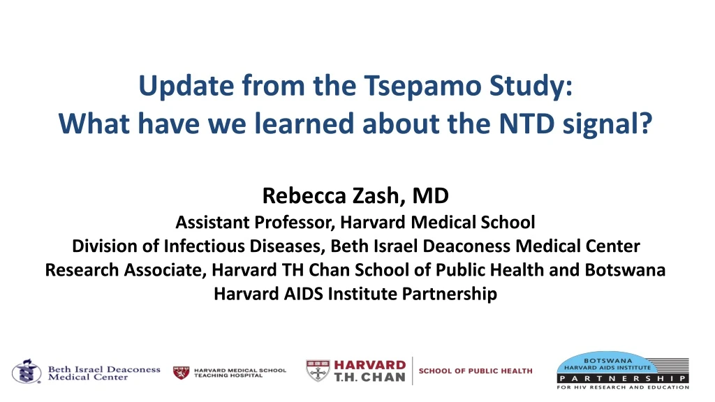 update from the tsepamo study what have