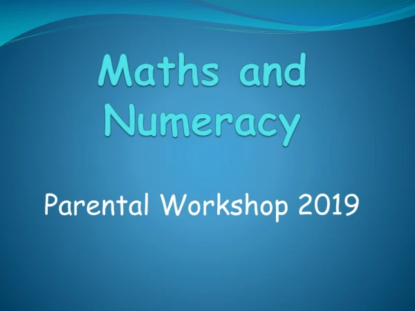Maths and Numeracy