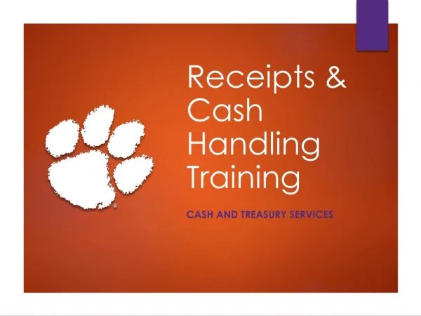 Receipts &amp; Cash Handling Training