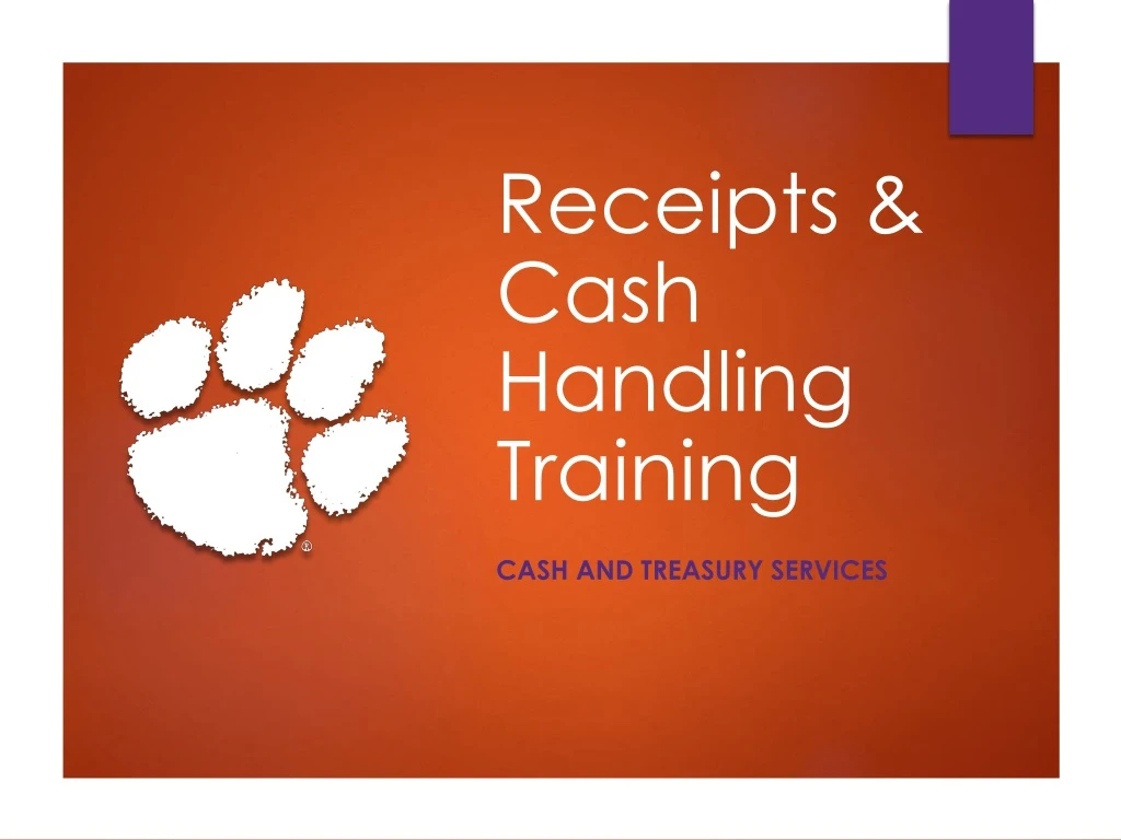 receipts cash handling training